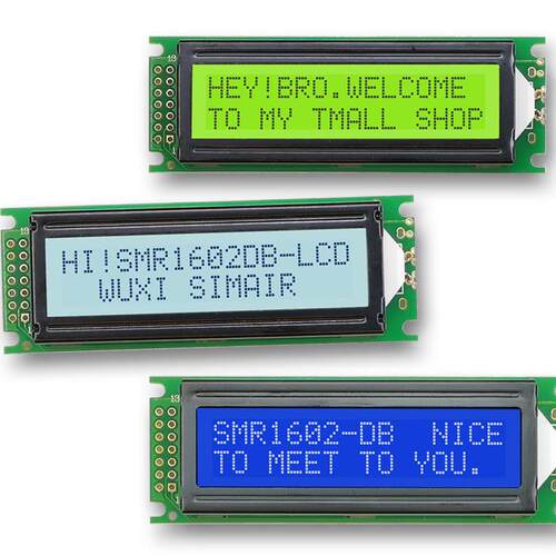 LCD1602液晶屏 高清工业屏1602DB点阵屏 3.3v5v 1602液晶模组1602