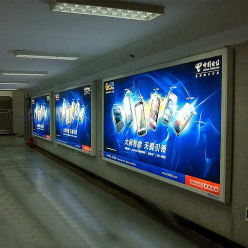 大型软膜户外外墙 led 广告工程超薄拉布停车场手机灯箱防水框无