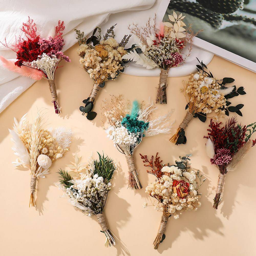 迷你干燥花小花束混搭天然风干真花永生花 手工diy插花装饰饰品材