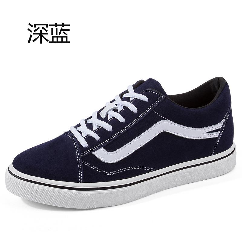 高档士内增高鞋男8mc板皮鞋反绒牛增高男鞋6CM男运动鞋休闲皮鞋韩