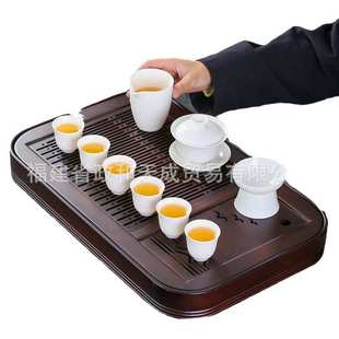 小型迷你小号竹制竹子简易干泡台一两用茶台 茶具家用小茶盘储水式
