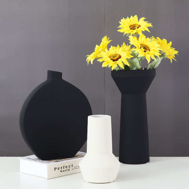 新中式白色陶瓷花瓶 家居样板房酒店展示柜摆设工艺品插花花器,鲜花速递/花卉仿真/绿植园艺,花盆,淘宝优惠券,粉丝福利购,淘宝优惠卷