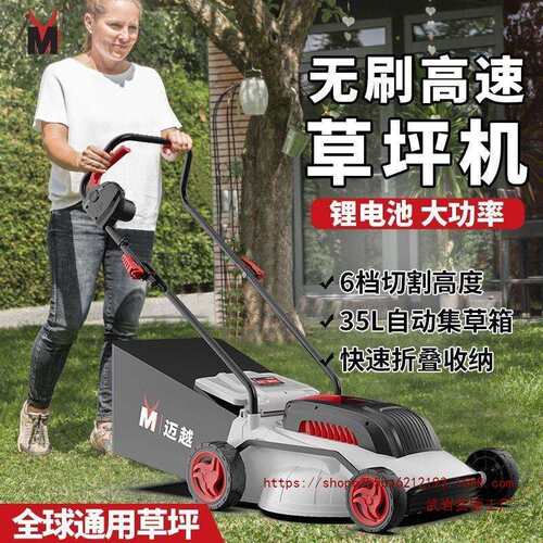 农用电动大功率多功能手推式割草机家用无线园林草坪机修剪打草机