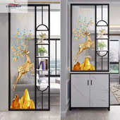 聪瑞尚现代简约轻奢客厅隔断柜屏风金属装 饰架玄关入户门