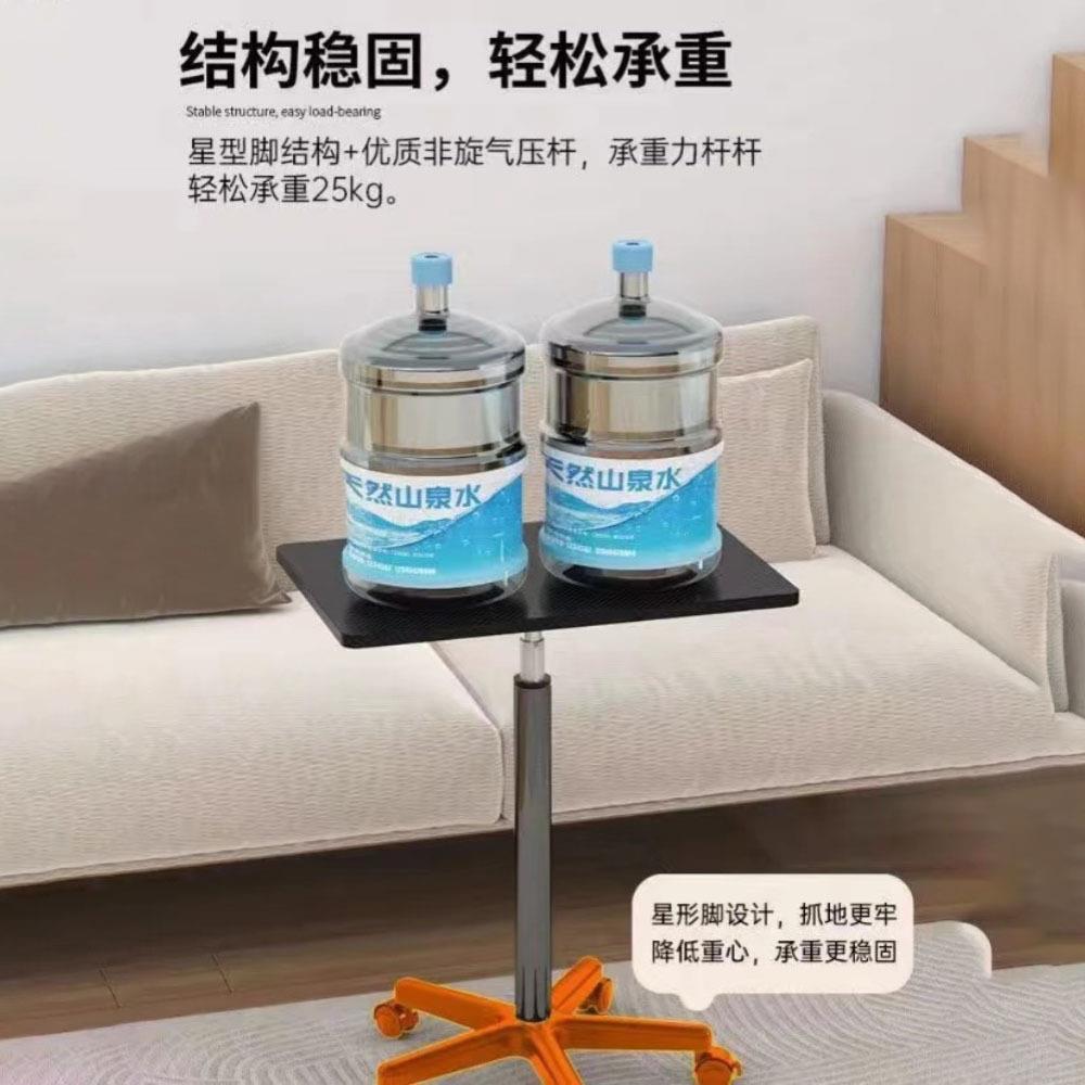 移滑动升降式桌子带台轮小型边床站立笔记本电脑直播工作佐致(收
