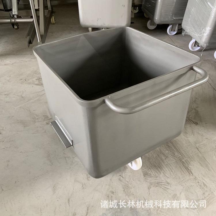 滚揉机配332套车小推车 移动周转物料 04不小锈钢腌3制猪肉料车图片