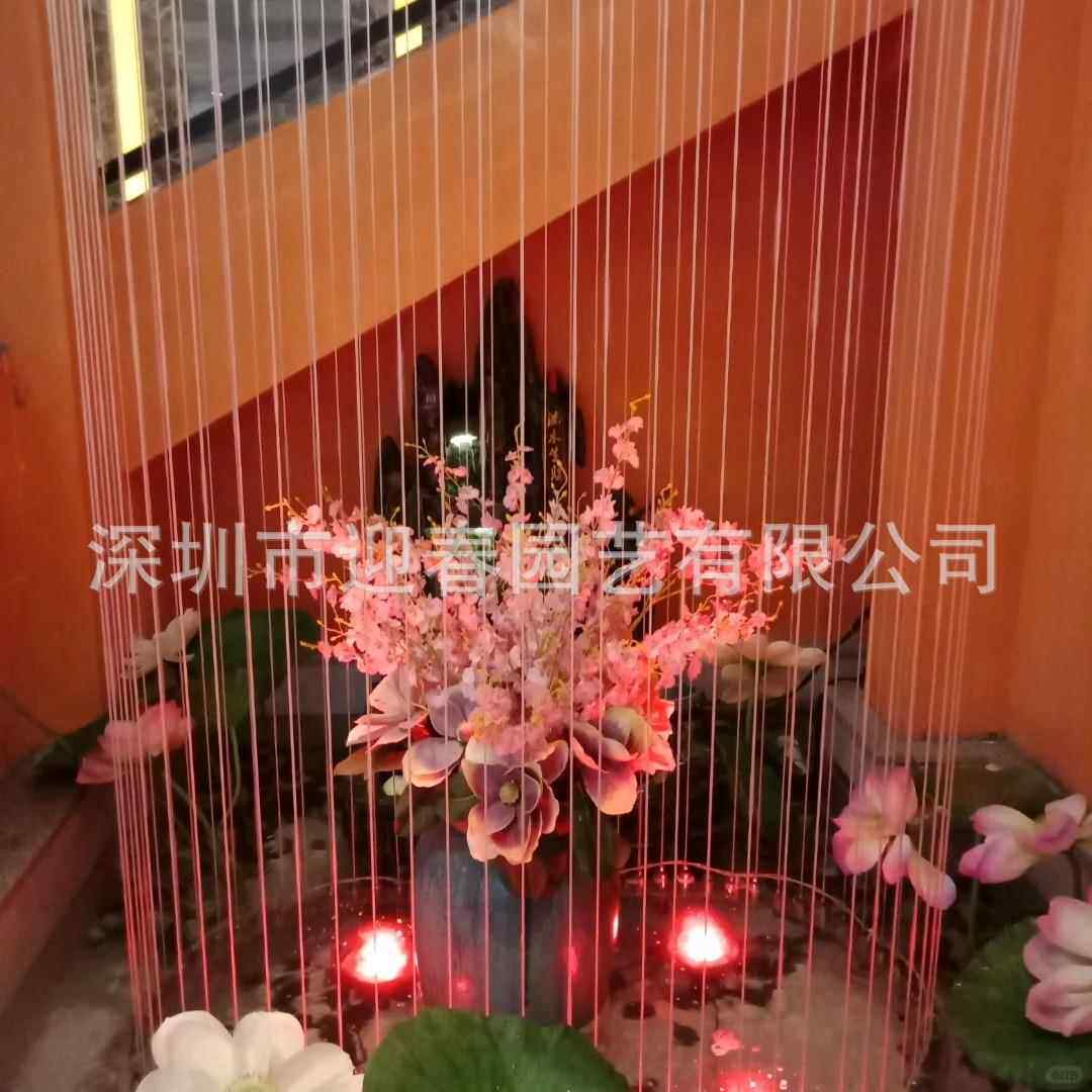 水幕屏风隔断拉线水帘数字水幕流水墙拉线瀑布光纤屏帘水景观室内