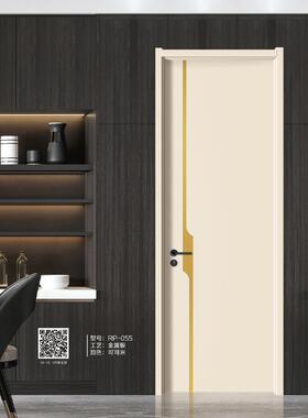 实态木复合白色黑色810代简约碳CPL生无油漆无室晶内现卧室木门