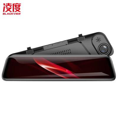 凌度新款12寸行车记录仪超高清全屏景流媒体后视镜双镜头2025新款