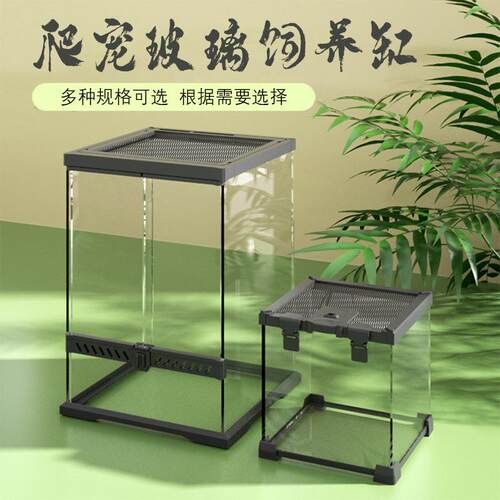 爬虫玻璃缸雨林缸爬缸寄居蟹饲养缸守宫蜥蜴蛇角蛙蜘蛛爬宠造景款