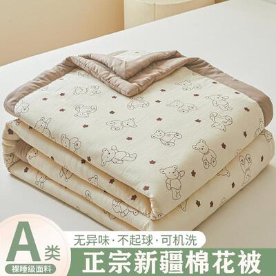 空调被纯棉全棉可机洗新疆棉花被被芯单人秋季宿舍学生单人秋凉被