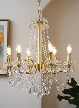 法式蜡卧烛吊灯中古5客厅室复式楼梯餐厅灯美T-D6404式水晶22年新