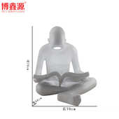 树脂看书雕塑人物摆件批发 饰品创意书童工艺品 酒店读书馆现代装