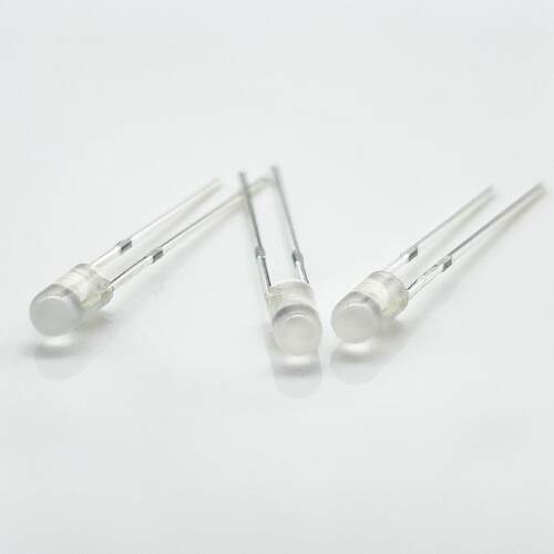 耐高温F3圆头无边雾状蓝光直插led灯珠3mm圆头蓝灯高亮指示灯灯珠