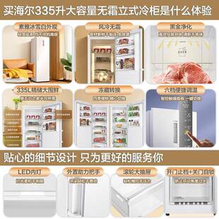 冷冻柜风冷无霜冷柜 H.aier海.尔冰柜208升335升385升288升立式
