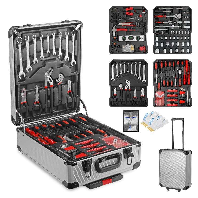 799件套拉杆箱工具箱家用组合五金工具维修铝箱跨境热卖多功能