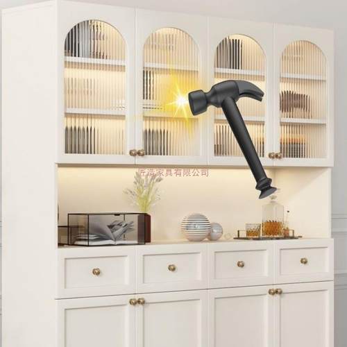 实餐边柜现代奶油风储柜物柜木厨房LQI厅客收纳柜靠墙餐厅酒多功