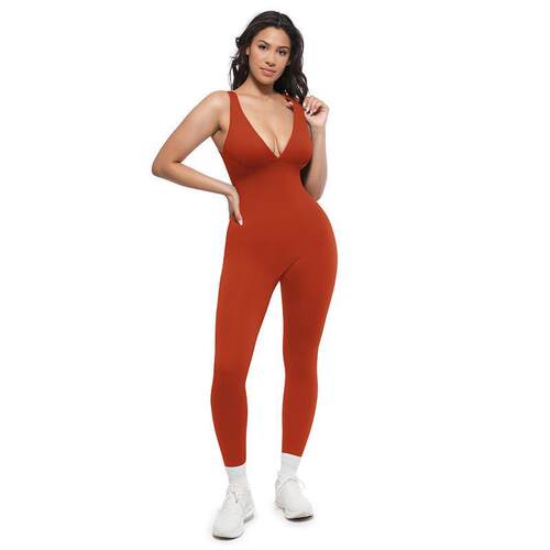 P 87217 Seams Yoga Bodysuit 弹瑜伽连体服