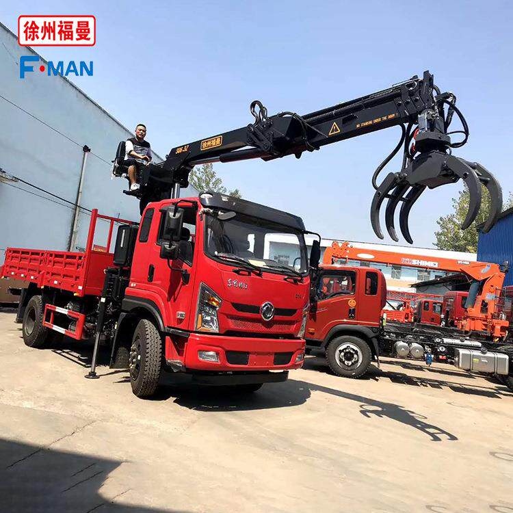 现货供应抓木机 随车吊折臂改装夹具 液压旋转抓木器抓废铁吊机