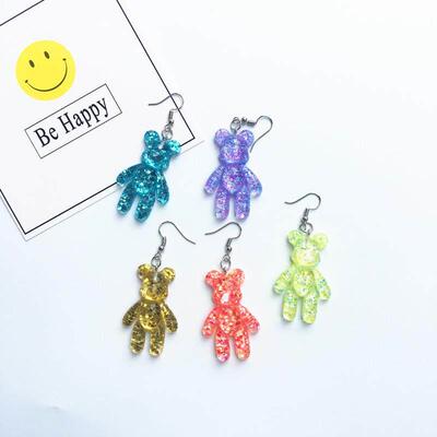 Hypoallergenic Earrings Personalized Creative Bear Earrings
