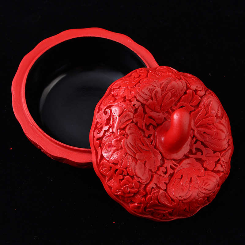 漆雕工艺首饰盒漆器饰品盒老北京特色民间工艺纪念品出国小礼物品