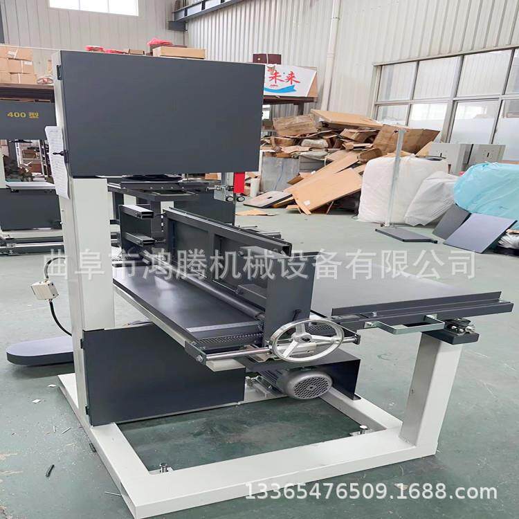 切木片卧式锯切割视频 发泡砖岩板保温复合板立式带锯机 操作方便