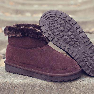 高档防滑老暖人雪靴女妈妈鞋中老短筒软底冬地季奶奶年保加绒加厚