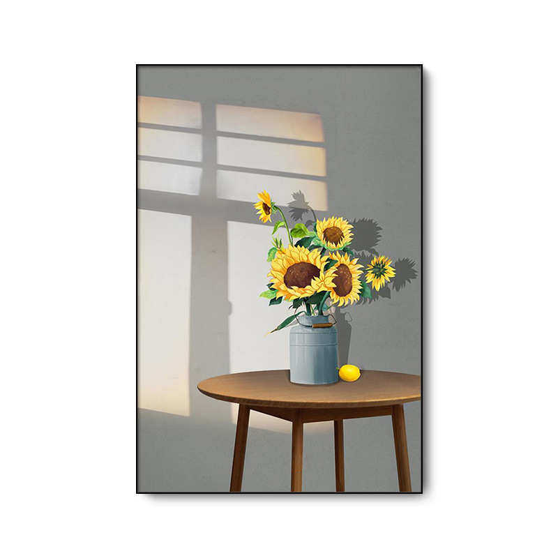 客厅装饰画大尺寸北欧向日葵沙发背景墙画落地画卧室玄关走廊挂画