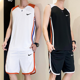 耐克顿团购定制篮球服套装男夏季薄款无袖背心，t恤男士休闲跑步服