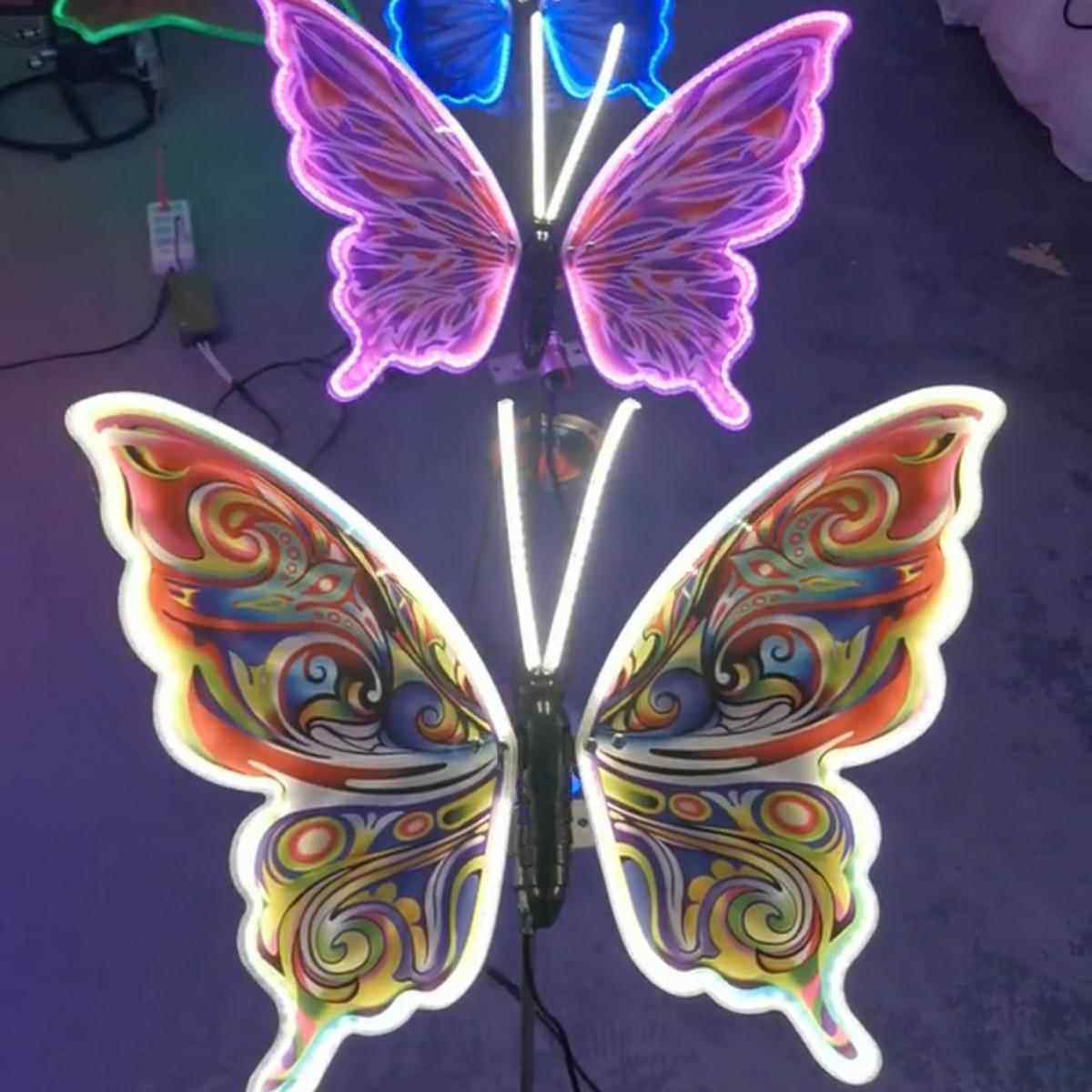 led防水蝴ALE灯户外动感蝴蝶装饰景区公园景观景亮化蝴蝶昆虫夜蝶