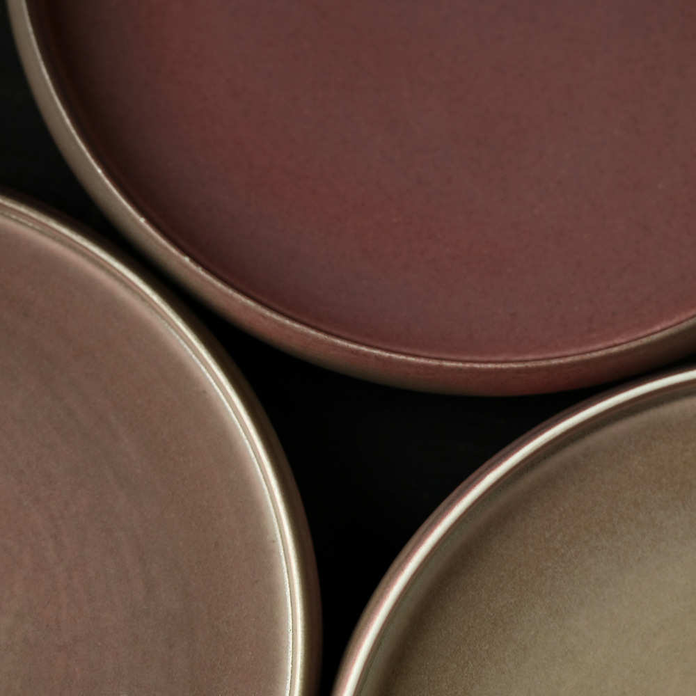 景德镇手工素红桃红干泡茶盘窑变日式功夫茶盘壶承粉红釉干泡台