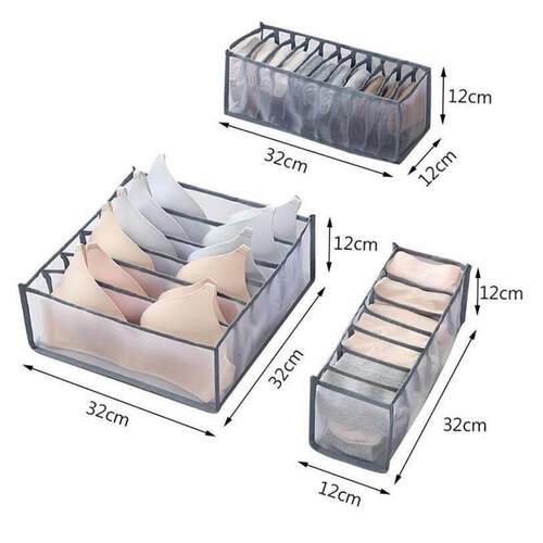 storage box 7 grids bra organizer foldable drawer organizer