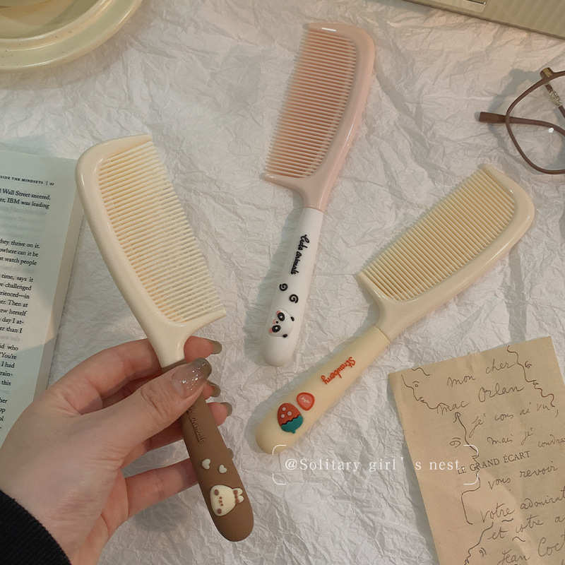 卡通立体手柄美发梳学生可爱少女心女孩随身便携家用顺发梳子批发