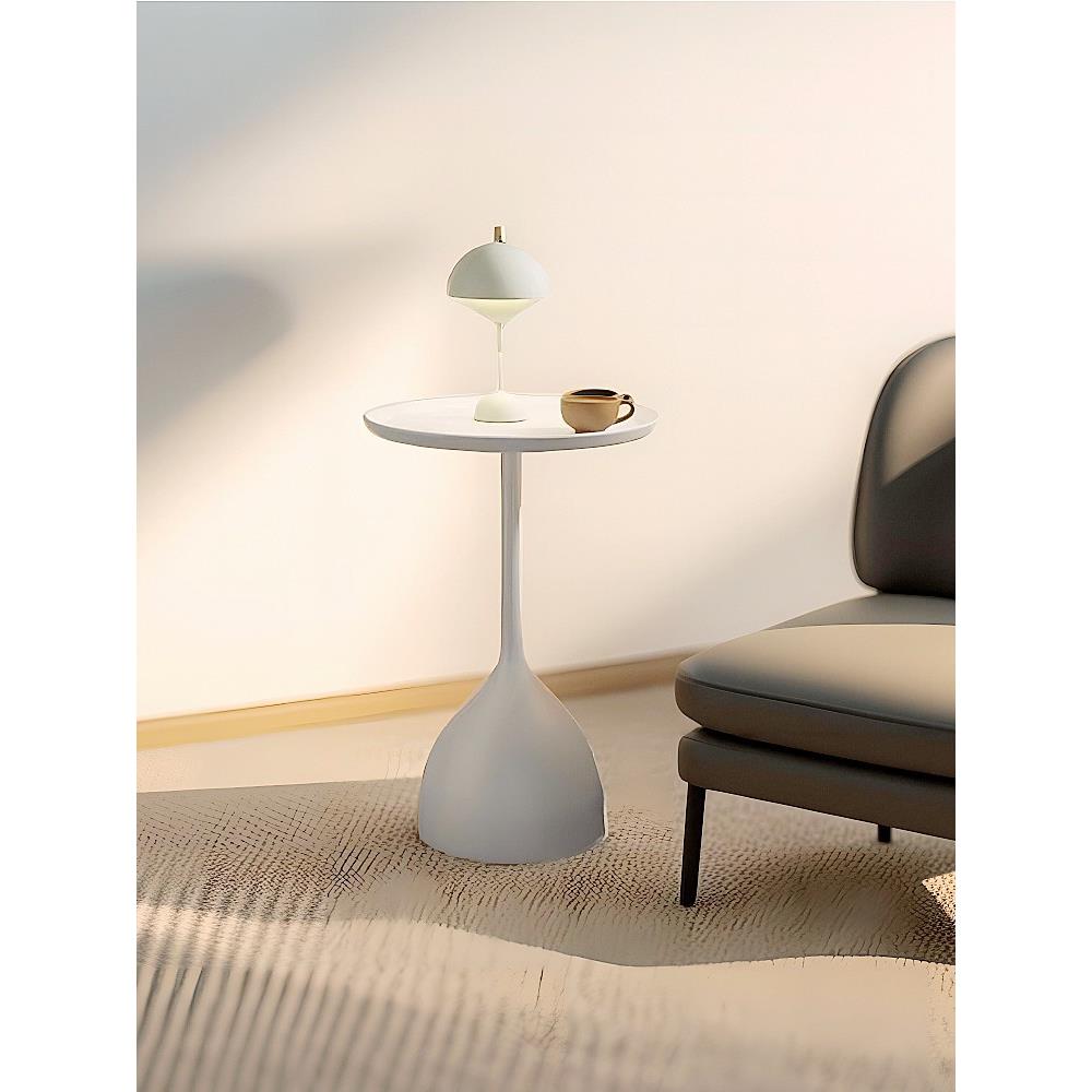 阳台铁艺茶几创意圆形小型床边桌子可移动沙发边几卧室迷你床头柜