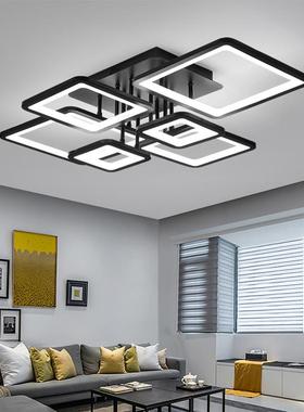 现代简客亚大克力长方约形厅吸顶灯时63705尚气LED房间卧室灯产地