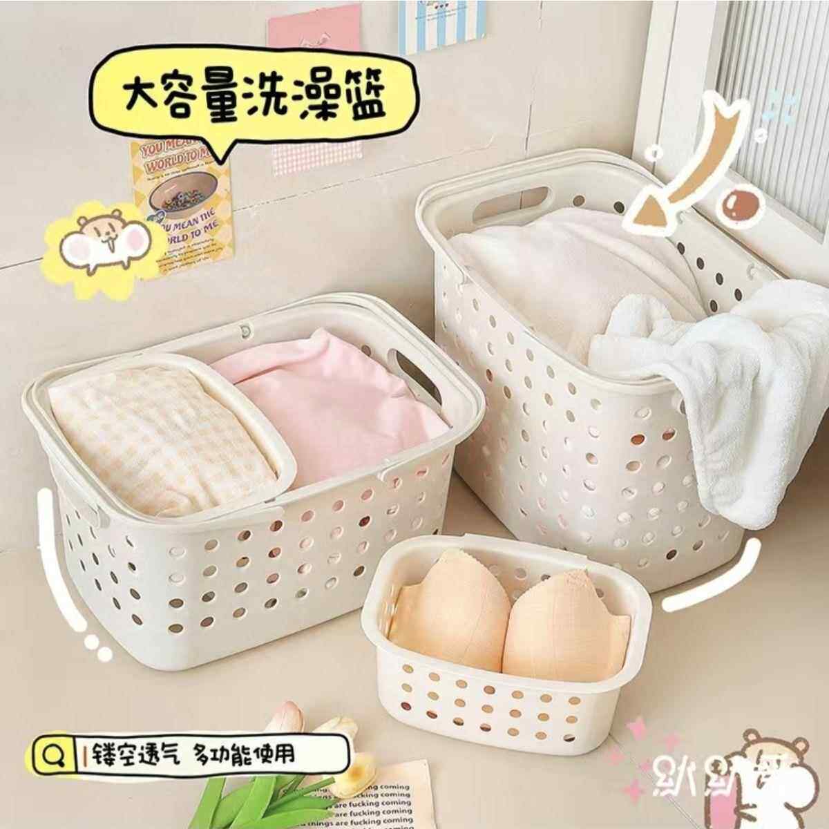 浴室脏衣篮塑料洗衣篓放衣物的脏衣服收纳筐装衣娄桶篮子篓子