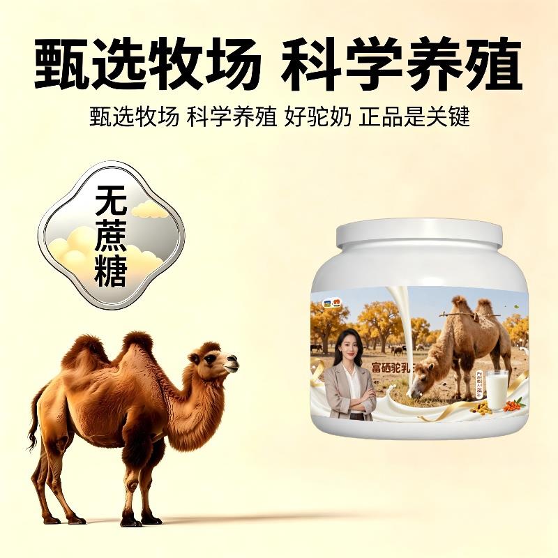富硒驼乳粉晨起一杯多维低驼奶冲调粉沙漠官方店初乳