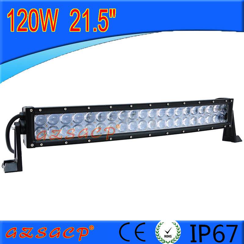 汽车改装车顶灯led大灯前杠工作灯双排长条弯灯汽车led射灯120w