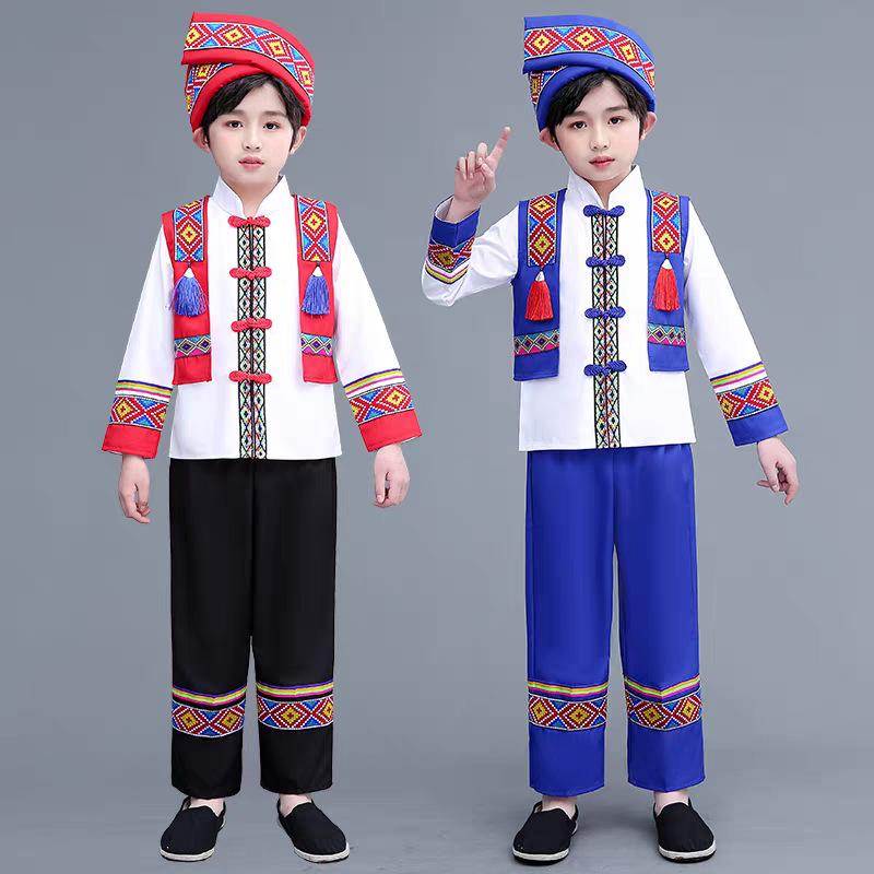 广西壮族儿童服装民族儿童演出服