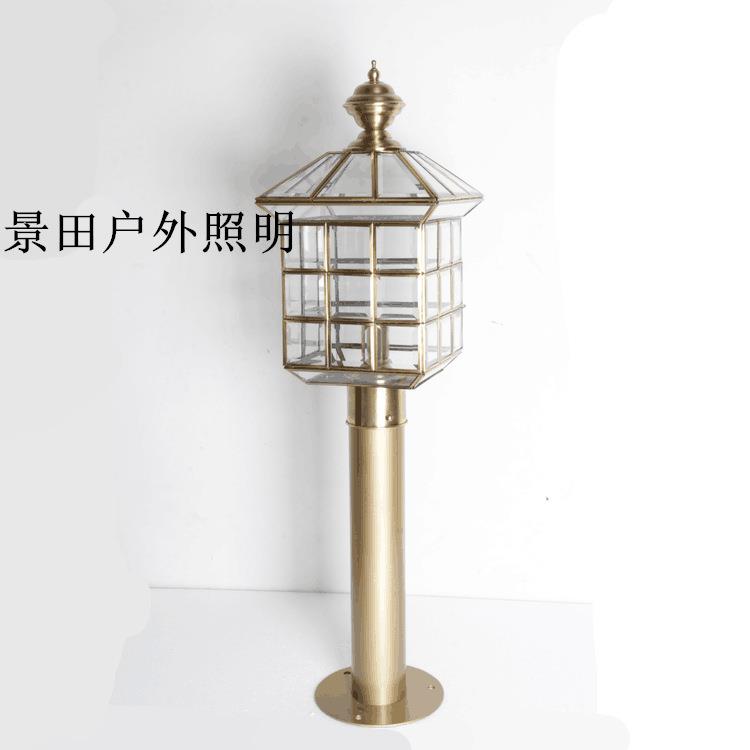 全铜灯纯铜灯柱头灯大门别墅墙头灯户外防水围墙庭院灯具