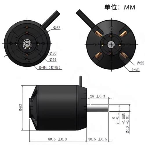 6384有感无刷马达120KV150KV适用滑板车冲浪板割草电动工具马达