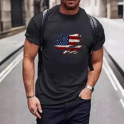 Men's Letter Faith Print Short Sleeve Tee