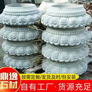供应圆形实心青石柱墩空心青石柱墩石古建筑寺庙大殿柱子包柱石