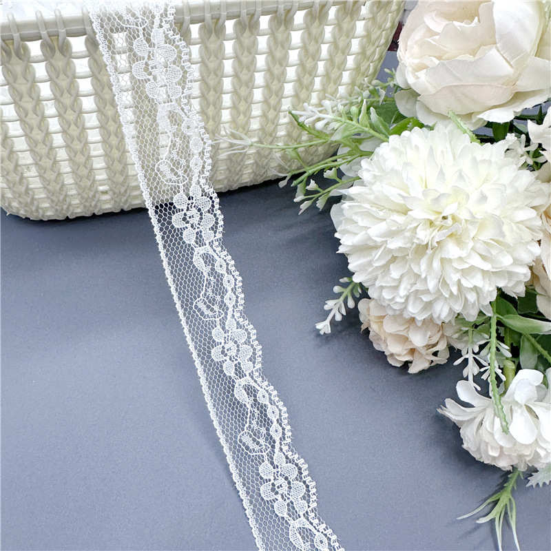 2.5cm无弹条码花边 蕾丝花边 服装辅料 饰品帽子花边 小花花边