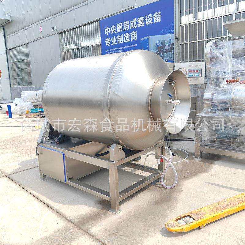 鸡鸭鹅真空腌制机黑椒牛排鱼肉液压真空滚揉机牛肉干全套加工设备