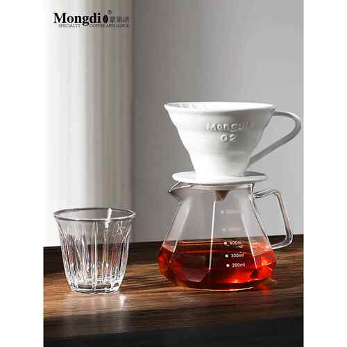 Mongdio咖啡滤杯陶瓷咖啡过滤器V60手冲咖啡套装滴滤式漏斗分享壶
