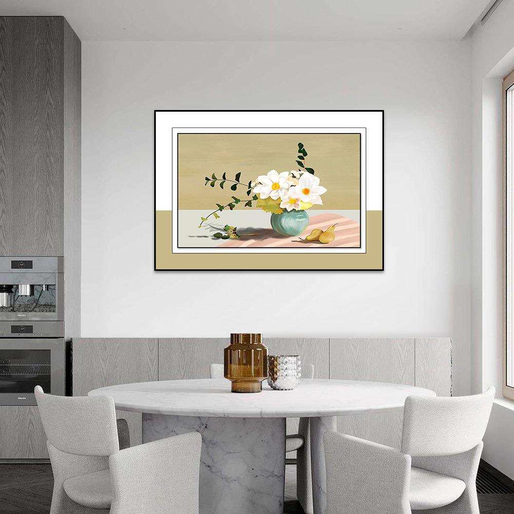 餐厅装饰画轻奢花卉立体微雕挂画餐桌壁画走廊卧室单联装饰画