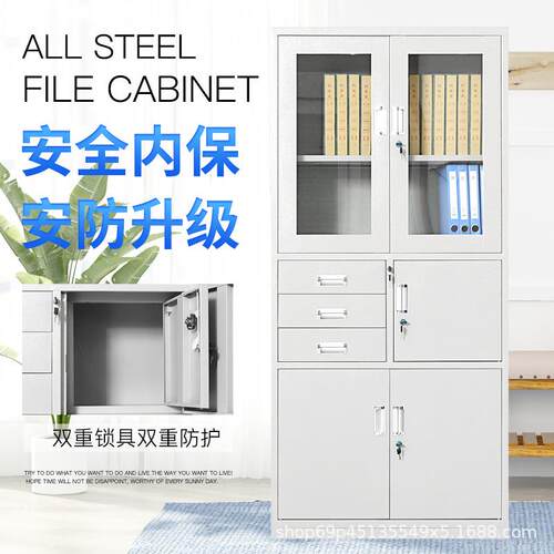 海南钢制文柜件柜办公柜资料XJB-WJG-铁皮柜办公室柜财抽屉档衣案