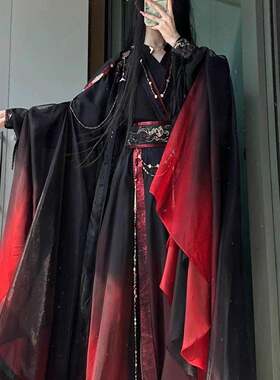 惊羽汉服影视风仙侠风武侠男女同款魔道魏无羡cos古风漫展演出服