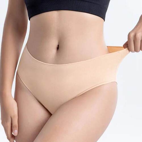 6PCS/Set Cotton Panties Women High Waist Briefs Seamless Und